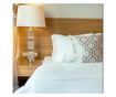 Husa pentru pilota Kotonia Home Hotel Damasc cu dungi cu latime de 2.5 cm, 100% bumbac, Alb, 180x200 cm
