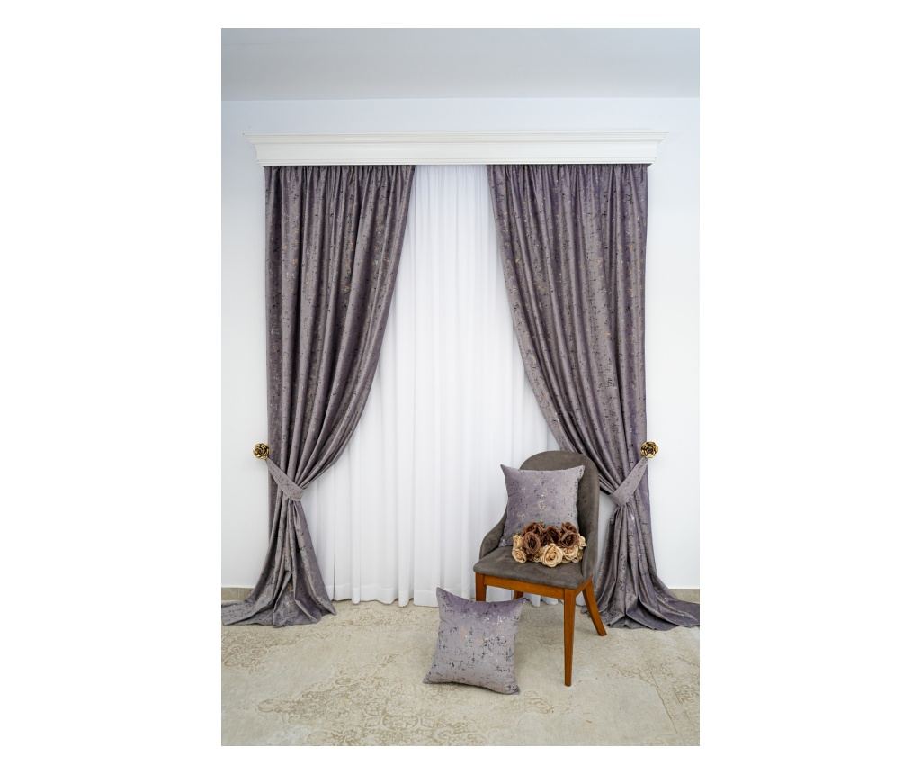 Perna decorativa, 45 x 45 catifea,CT2,lila prafuit - 2