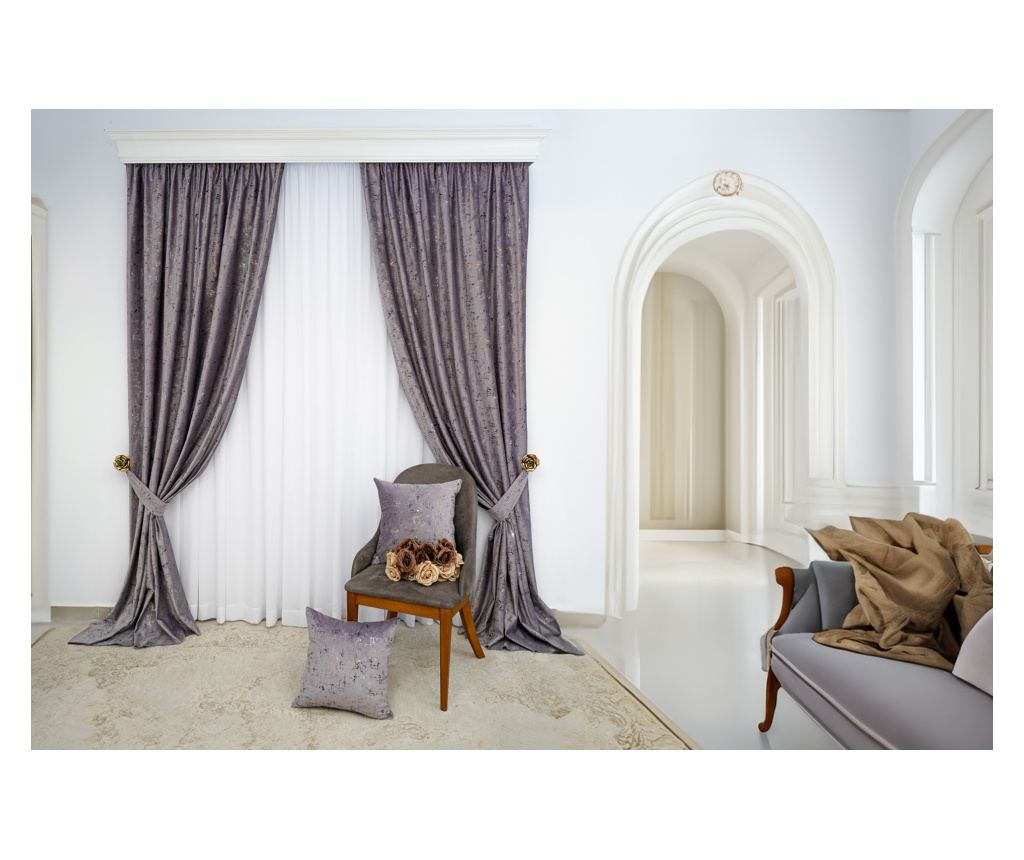 Perna decorativa, 45 x 45 catifea,CT2,lila prafuit - 3