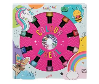 Set 10 lakov in okraskov za nohte, Chit Chat, Colour Wheel, Vegan, 35 ml