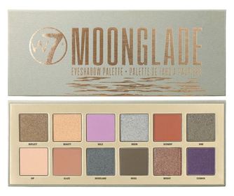 Paleta 12 senčil za oči, W7, Moonglade, veganska, 20,4 g