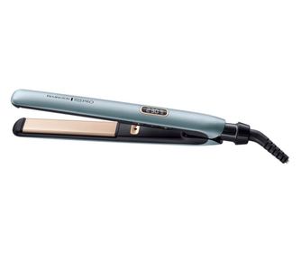 Преса за коса Remington S9300 Shine Therapy Pro, 230C, Керамични плочи, Йонизация, Дигитален дисплей, Син/розов