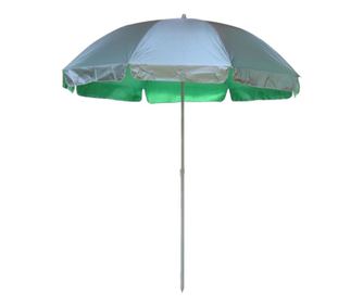 Umbrela de soare pentru plaja, piscina si terasa, diametru 240 cm, rotunda, rezistenta la apa si la uv, structura metalica, verd