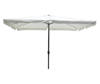 Umbrela alba pentru gradina, piscina si terasa, acoperis 3.5 x 2.5 m, dreptunghiulara, material rezistent la raze solare si la a