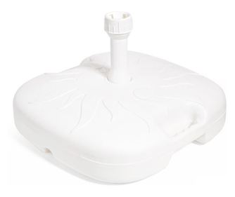 Suport umbrela de soare, 41.5x41.5 cm, potrivit pentru tevi pana la 3.2 cm, plastic, alb