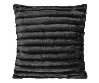 Perna neagra, aspect blana artificiala, doua fete, inchidere cu fermoar, husa detasabila, 60x60 cm