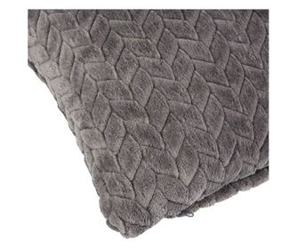Perna decor, husa detasabila, cu fermoar si model, 55x37x15 cm, gri