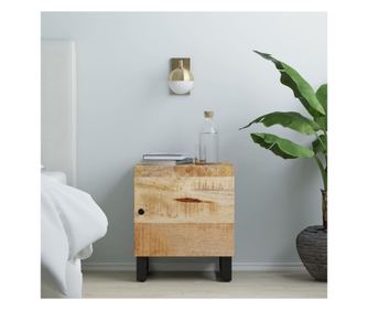 Κομοδίνο, 40x33x46 εκ., Μασίφ Ξύλο Μάνγκο