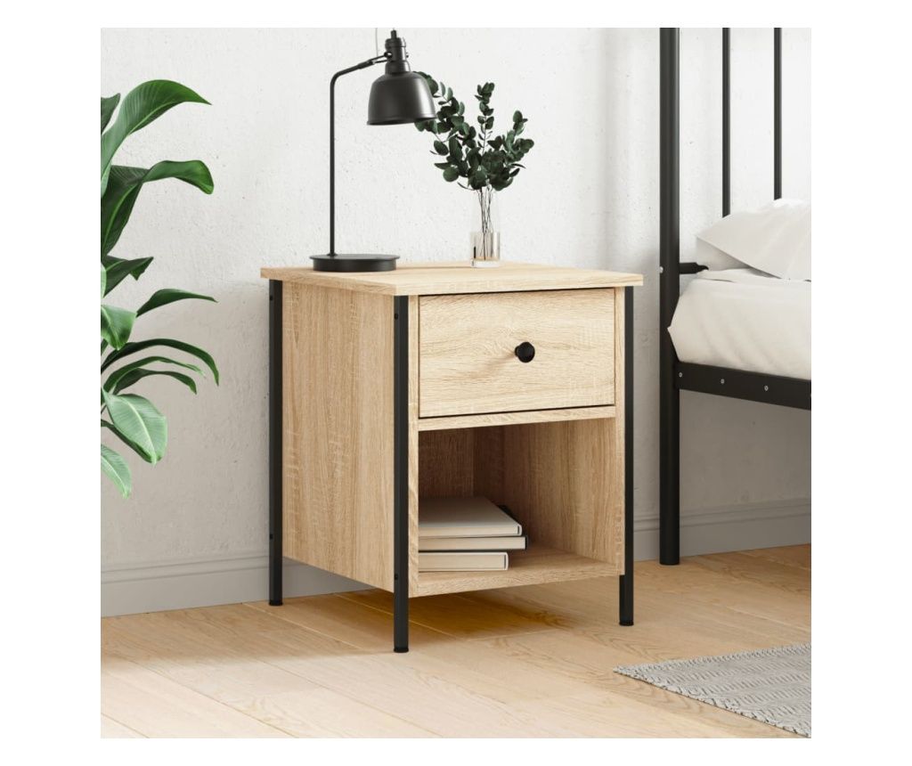 Noptieră, stejar sonoma, 40x42x50 cm, lemn compozit