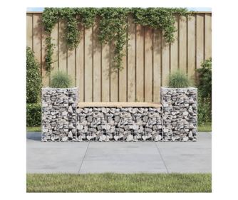 Kerti pad gabionnal, 183x41x60,5 cm, tmr feny