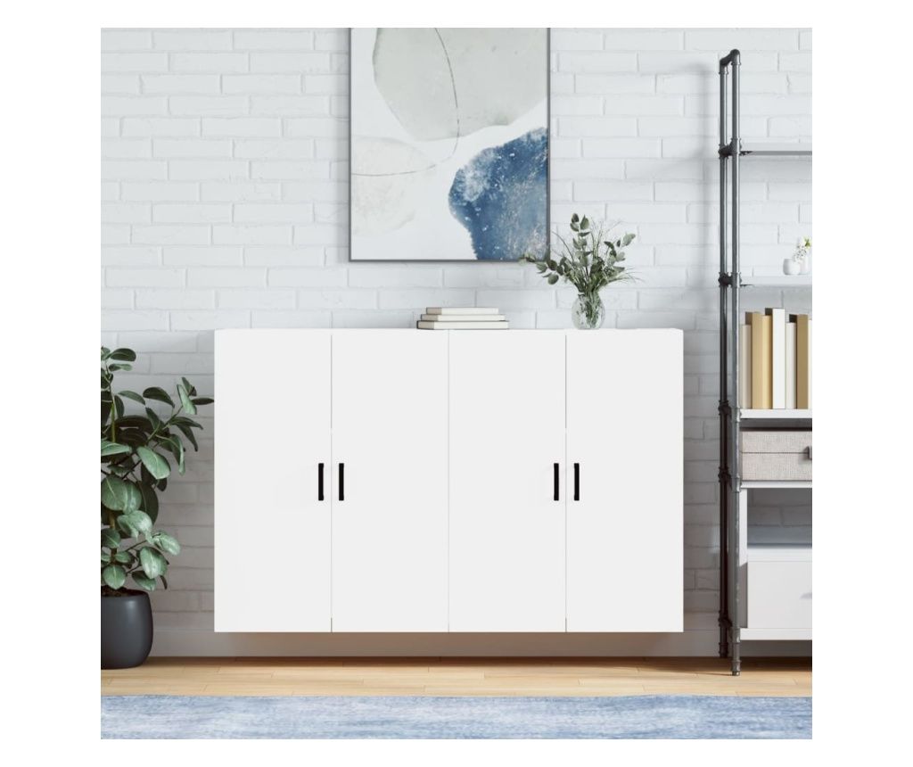 Fali szekrnyek, 2 db, fehr, 69,5x34x90 cm