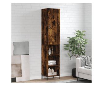 Visoka omara, dimljen hrast, 34,5x34x180 cm, iverna plošča