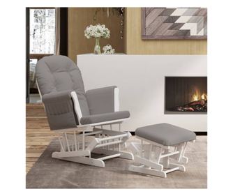 Sedežna garnitura s taburejem, svetlo siva, tekstilni material