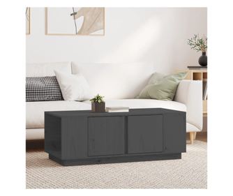 Măsuță de cafea, gri, 110x50x40 cm, lemn masiv de pin