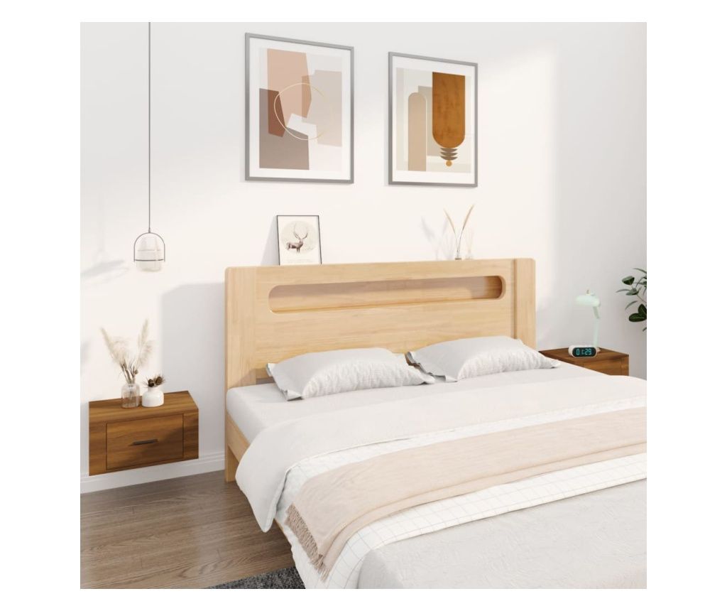 Fali jjeliszekrnyek, 2 db, barna tlgy, 50x36x25 cm