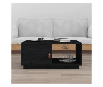 Kavni mizici, črna, 80x50x35 cm, masivno borovo les.