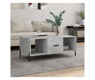 Măsuță de cafea, gri beton, 102x50x40 cm, lemn prelucrat
