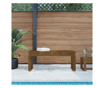 Vrtna klupa, medeno smeđa, 110x38x45 cm, masivna borovina