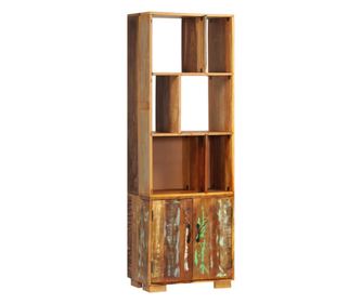 Етажерка за книги, 60x35x180 см, регенерирано дърво масив