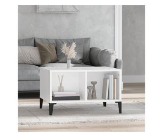 Klubska mizica, bela, 60x50x36,5 cm, kompozitni les