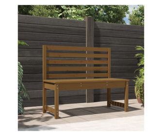 Vrtna klupa, medeno smeđa, 109 cm, masivno borovo drvo