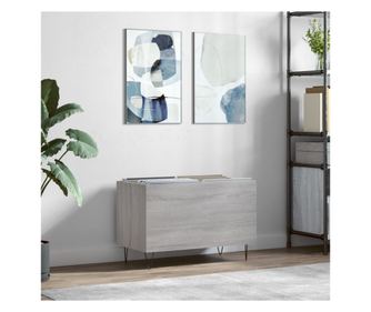 Omara za diske siva sonoma 74,5x38x48 cm obdelano leso