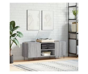 Szrke sonoma lemezjtsz szekrny, 121x38x48 cm, feldolgozott fa