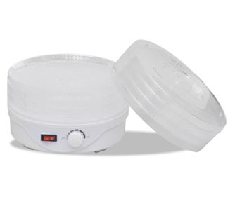 vidaXL Deshidrator de alimente cu 6 tăvi stivuibile (rotund)