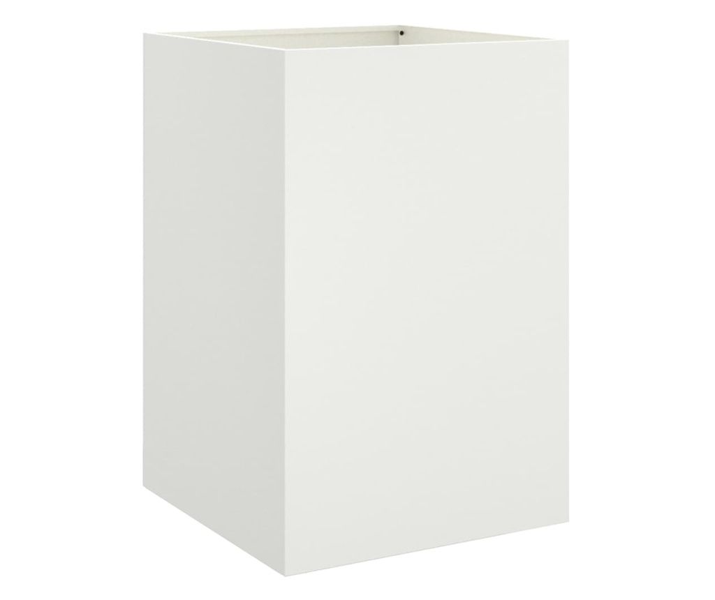 vidaXL Jardinieră, alb, 52x48x75 cm, oțel