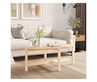 Τραπεζάκι σαλονιού, 118x63x45 εκ., μασίφ ξύλο πεύκου