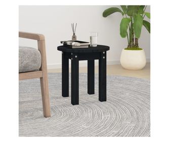 Холна маса, черна, Ø 35х35 см, масивен бор