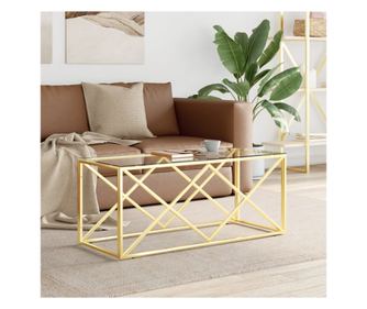 Stolić za kavu, 110x45x45 cm, nehrđajući čelik i staklo