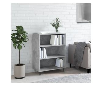 Beton szrke knyvespolc, 69,5x32,5x90 cm, faforgcslap