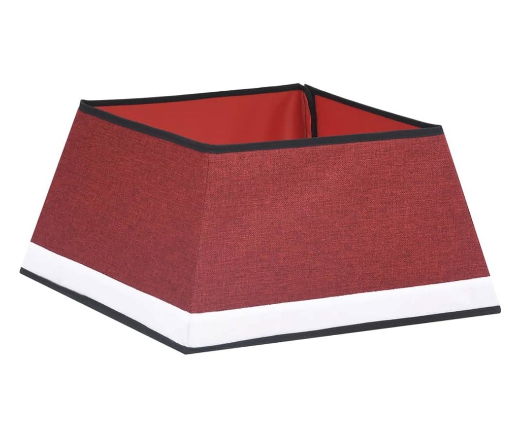 vidaXL Christmas Tree Skirt, Red and White, 48x48x25 cm