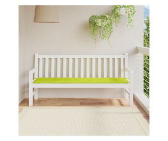 Възглавница за пейка яркозелена 180x50x3 см оксфорд плат