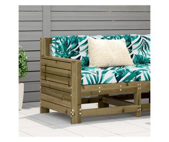 Canapea cu cotiera de gradina, 69x62x70,5 cm, lemn pin tratat