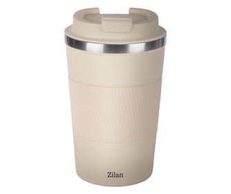Cana de cafea Zilan ZLN9921 termos, capacitate 510ml, interior din inox, pereti dublii, crem