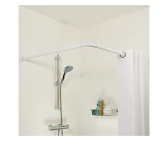 Комплект ъглов корниз за душ кабина 90x90 см бял