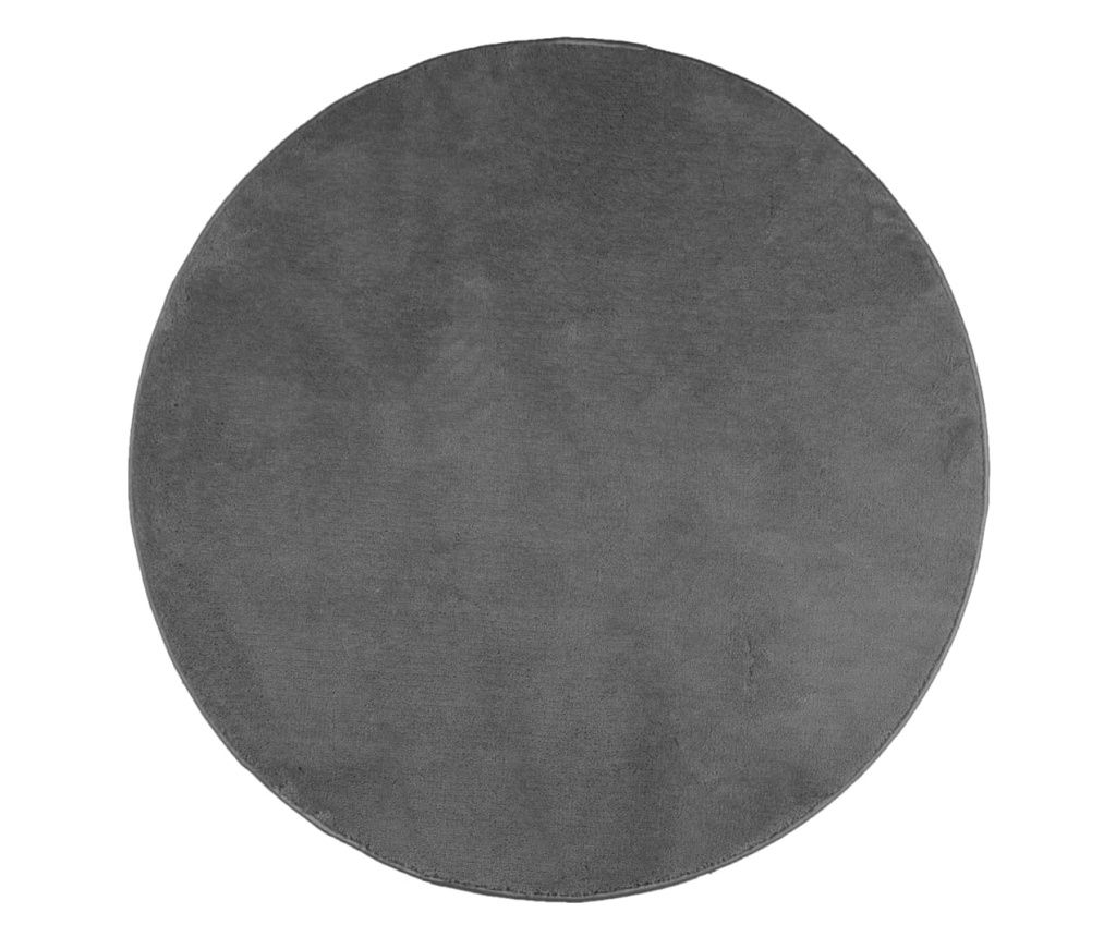 vidaXL OVIEDO Rug, Short Pile, Anthracite, Ø 120 cm