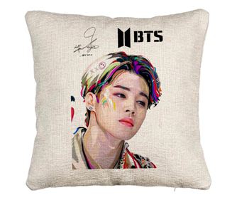 Διακοσμητικό Μαξιλάρι Καναπέ BTS Jimin, 40x40 εκ., Με Φερμουάρ