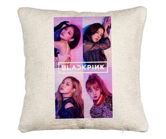 Διακοσμητικό Μαξιλάρι Καναπέ BlackPink, 40x40 εκ., Με Φερμουάρ