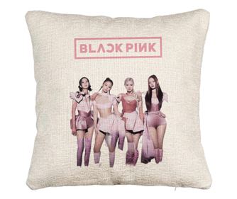 Διακοσμητικό Μαξιλάρι Καναπέ BlackPink, Μοντέλο 1, 40x40 εκ., Με Φερμουάρ