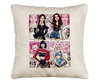 Polštář na pohovku BlackPink, model 5, 40x40 cm, se zipem