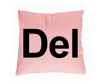 Dekoratív párna, Del Model, 40x40 cm, rózsaszín, levehető huzattal, töltettel
