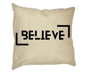 Възглавница Believe, 40x40 см, сменяема калъфка, пълнеж