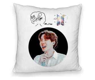 Polštář Fluffy BTS Jin, 40x40 cm, snímatelný povlak, vak