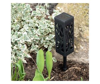 Set 4 lampi solare de gradina cu picior tip "Lampion" cu LED