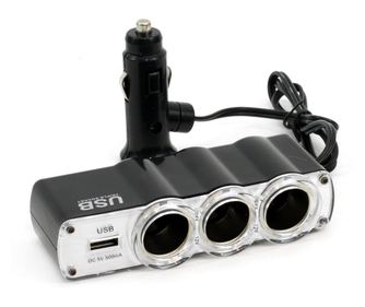 SOC4 3/1 USB autós szivargyújtó elosztó