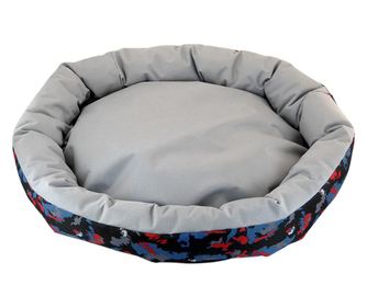 Culcus din material impermeabil pentru caine/pisica, model Camuflaj, 77 cm