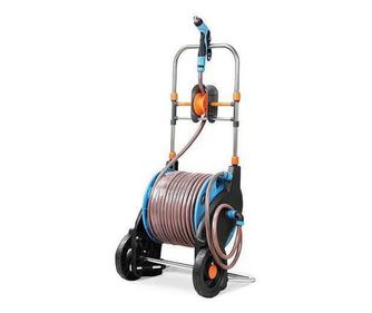 Furtun cu carucior pentru gradina, pistol de stropit, 1/2", 50+2 m